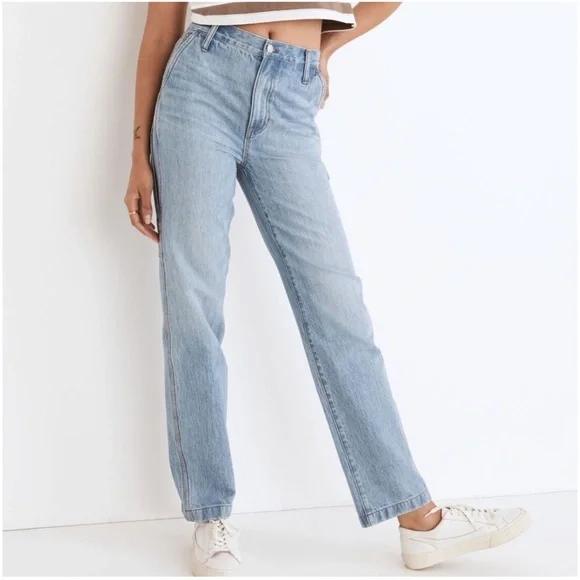 MADEWELL The Perfect Vintage Straight Carpenter Jeans Size 28 Dunview Blue Retro - Picture 2 of 12